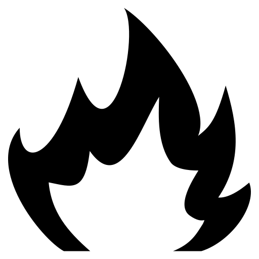 Flame icon | Game-icons.net