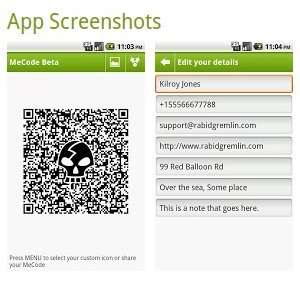 MeCode application screenshot