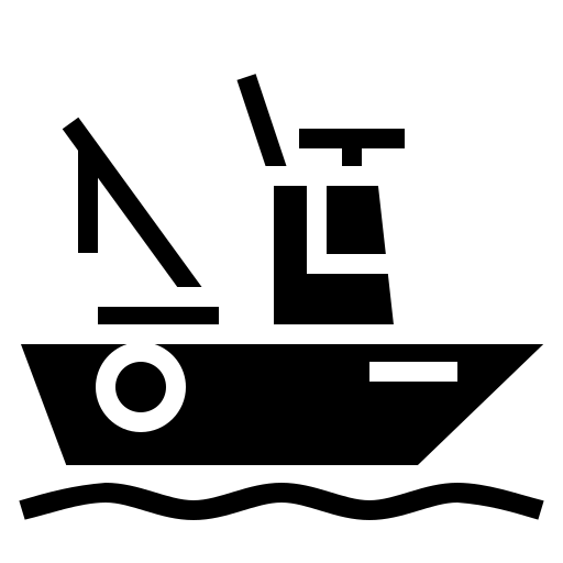 Fishing boat icon, SVG and PNG | Game-icons.net