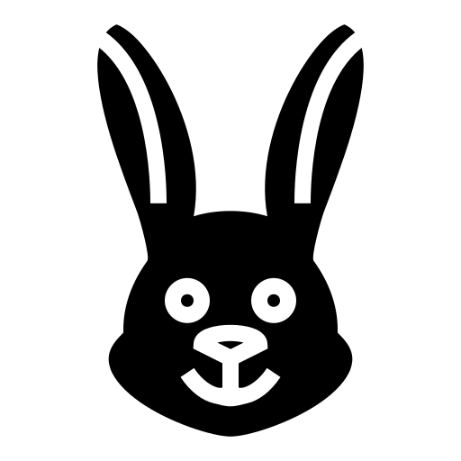 Download Rabbit head icon, SVG and PNG | Game-icons.net