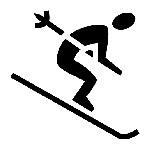 Skier icon, SVG and PNG | Game-icons.net