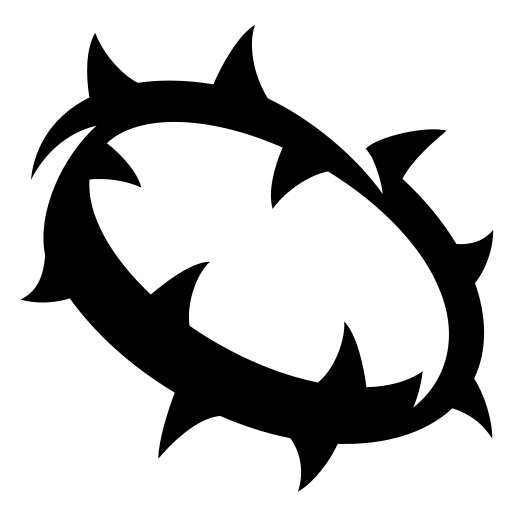 Crown of thorns icon, SVG and PNG | Game-icons.net