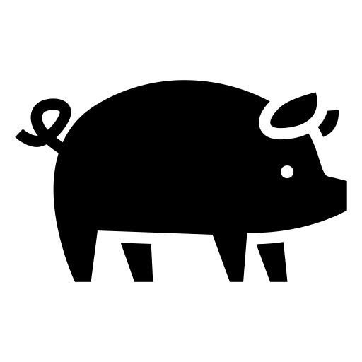 Pig icon, SVG and PNG | Game-icons.net