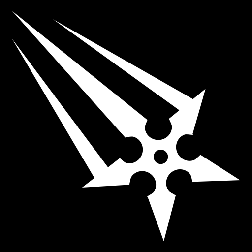 Flying shuriken icon, SVG and PNG | Game-icons.net