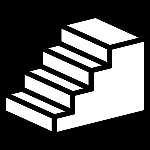 Download 3D stairs icon, SVG and PNG | Game-icons.net