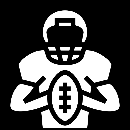American football player icon, SVG and PNG | Game-icons.net