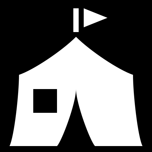 Barracks tent icon, SVG and PNG | Game-icons.net
