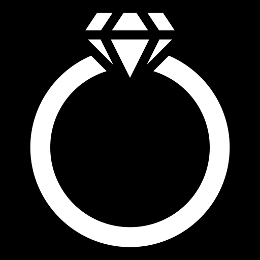Diamond ring icon, SVG and PNG | Game-icons.net