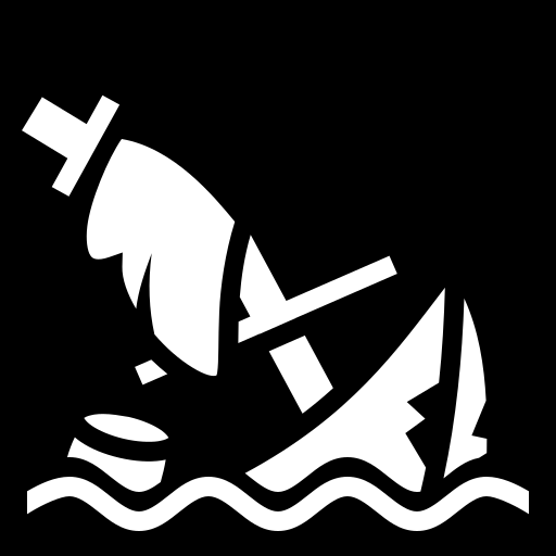 Ship wreck icon, SVG and PNG | Game-icons.net