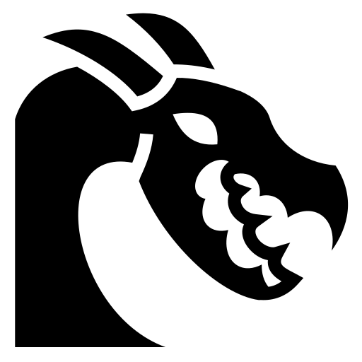 Dragon head icon | Game-icons.net