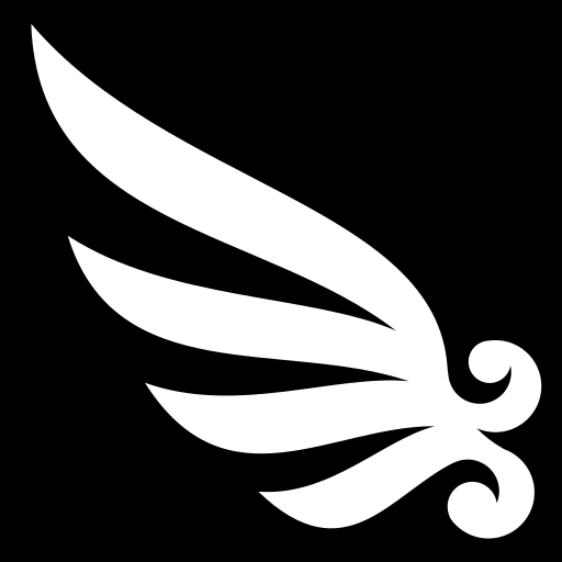 Curly wing icon | Game-icons.net