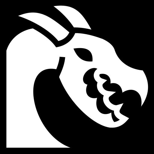 Dragon head icon | Game-icons.net