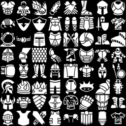 64 Armor icons, SVG and PNG