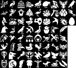 Bird icons montage