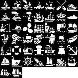 Boat icons montage