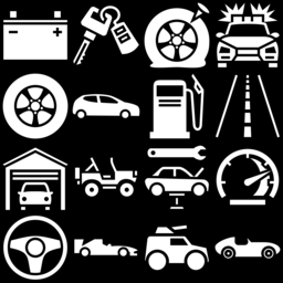 Car icons montage