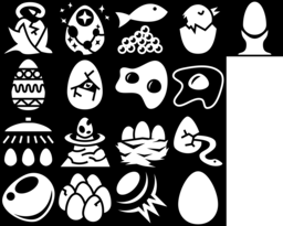 Egg icons montage