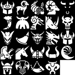 horn icons montage