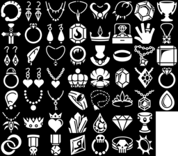 Ring & Jewellery icons montage