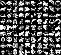 Mammal icons montage