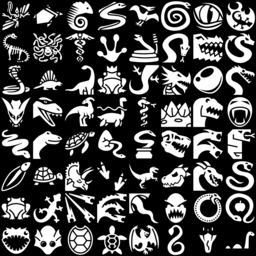 Reptile icons montage