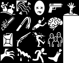 Zombie icons montage